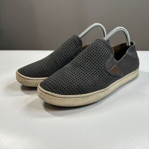 Olu'Kai Pehuea Womens 10 Shoes Slip-On Comfort Gray Casual Low Top Sneakers